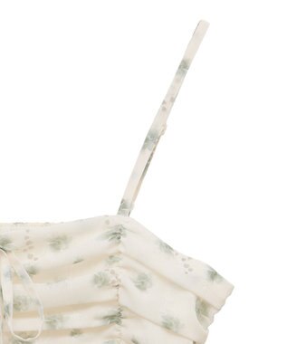 earth music&ecology 花柄ギャザーキャミビスチェ Light Green