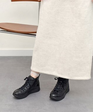 INTER-CHAUSSURES 【BUSSOLA】サイドジップハイカットスニーカー ブラック