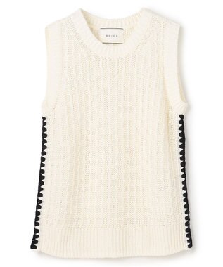 BEIGE， ATACAM / テープヤーン ノースリーブニット Ecru