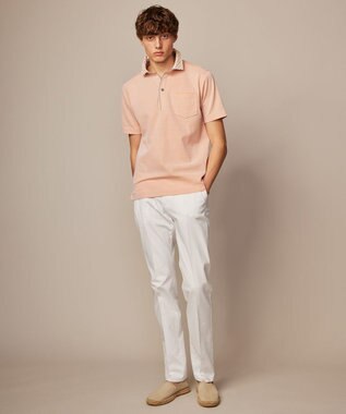 JOSEPH ABBOUD 【キングサイズ・ウエストも伸びる！】オーガニックストレッチ パンツ ホワイト系