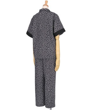 ワコール／睡眠科学 パジャマ 5分袖 半袖 長ズボン 綿100%(本体) サテン 【睡眠科学×mintdesigns】 レディース YDT105 睡眠科学／ワコール ブラック