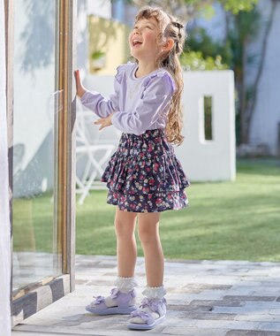 ANY KIDS 【WEB限定】7days プリント Tシャツ ラベンダー×ネックレス