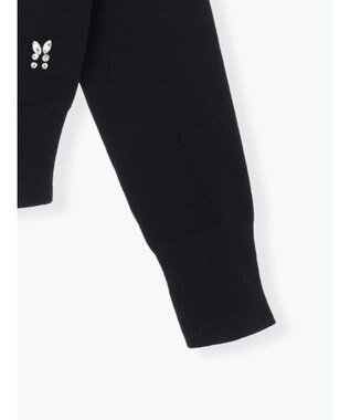 Te chichi ビジューニットコンパクトカーディガン ブラック