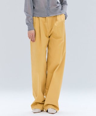 【洗える・Oggi 11月号掲載】HAMLIN / コットンストレッチ2タックワイドパンツ