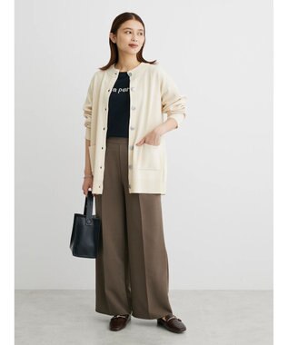 Green Parks きれいシルエットワイドパンツ Khaki