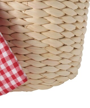 Maison de FLEUR リボンメイズフリルハンドルカゴバッグ Red