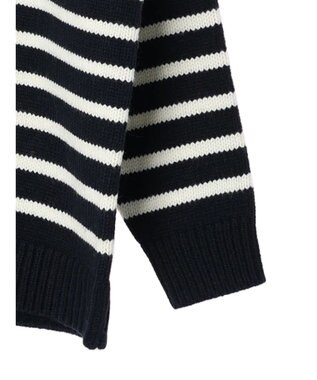 CRAFT STANDARD BOUTIQUE ケーブル×ボーダードッキングプルオーバー Border Navy