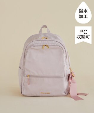 Maison de FLEUR 撥水加工ポケットリボンリュック Grayish Pink