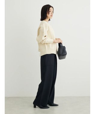 Green Parks ＫＢＦ　２ＷＡＹパッチワークニットカーディガン Off White