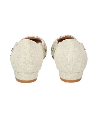 Bridget Birkin 【Bridget Birkin】フラワーカットワークラメパンプス アイボリー雑材