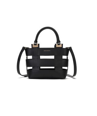 style code 【MERCURYDUO/マーキュリーデュオ】軽量メッシュ　花柄巾着付ミニトートバッグ ブラック