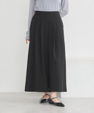 earth music&ecology 選べる丈タックスカーチョ Black