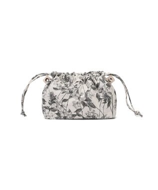 style code 【MERCURYDUO/マーキュリーデュオ】軽量メッシュ　花柄巾着付ミニトートバッグ ブラック