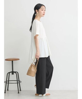 earth music&ecology 異素材チュニックカットソー Off White