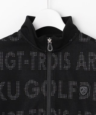 23区GOLF 【WOMEN】ロゴジャガードトラックジャケット ブラック系5