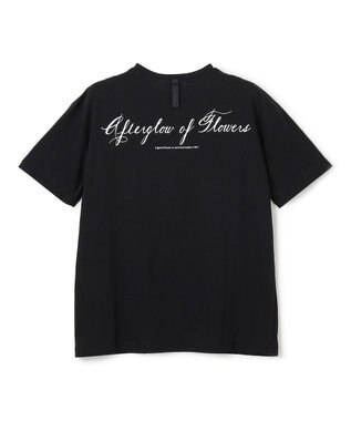 BEIGE， 【洗える】CAMPANULA / メッセージプリントTシャツ Black