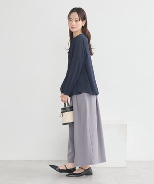 earth music&ecology 選べる丈タックスカーチョ Gray