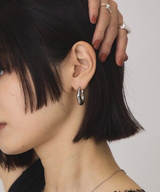 AMERICAN HOLIC 【ステンレス】ニュアンスフープピアス