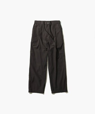 ATON SHRINK COTTON LAWN | ルーズフィットパンツ - UNISEX DARK BROWN