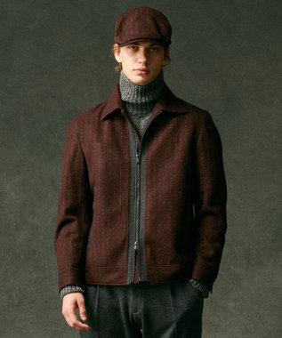 JOSEPH ABBOUD 【イタリア素材/軽量/ストレッチ】ワイドチョークストライプ  ブルゾン