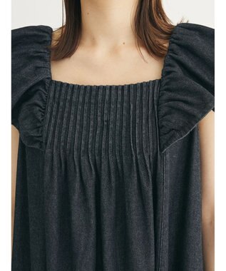 Green Parks ■ＥＳＣＡＲ　デニムピンタックワンピース Black