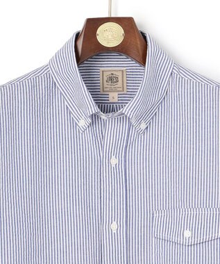 J.PRESS MEN 【WEB・一部店舗限定】シアサッカー ストライプシャツ / B.D. ネイビー系1