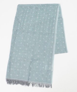 JOSEPH ABBOUD 【イタリア製】クレストドットジャガード ストール サックスブルー系7