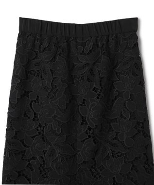 BEIGE， CITRINE / エンブロイダリーレースイージースカート Black