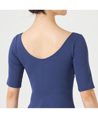 Chacott 5分袖レオタード ネイビー