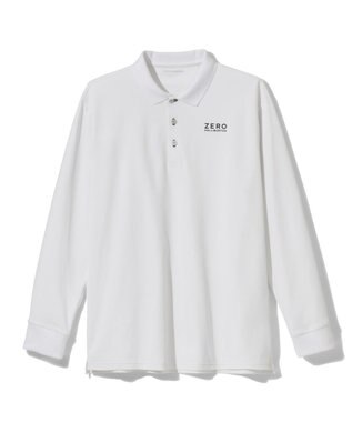 ZERO HALLIBURTON 【吸汗速乾・UVケア】鹿の子 ポロロングシャツ ZHG-A4A 1b 82851 ゴルフウェア ホワイト