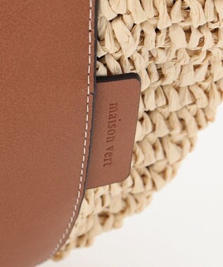 LA BAGAGERIE 【maison vert】 【ペーパー素材・多収納】ラウンド2WAYかごバッグ キャメル