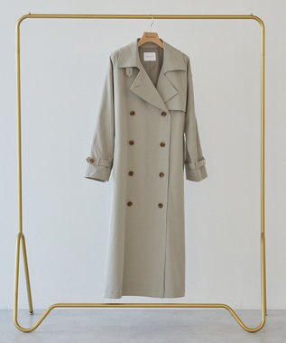 AMERICAN HOLIC 【先行予約】【花粉防止】ロングトレンチコート Ligh Khaki