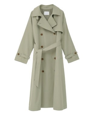 AMERICAN HOLIC 【先行予約】【花粉防止】ロングトレンチコート Ligh Khaki