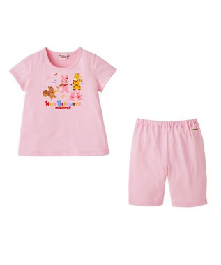 MIKI HOUSE HOT BISCUITS 【80-120cm】 キャビット ルームウェア 上下セット ピンク