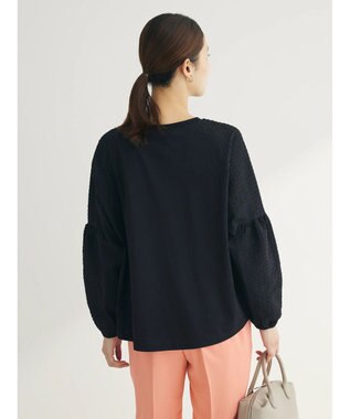 Green Parks 袖ポコポコドッキングカットプルオーバー Black