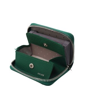 UNBILLION ペルケ perche / ドット刺繍ジャバラチャームウォレットショルダー グリーン