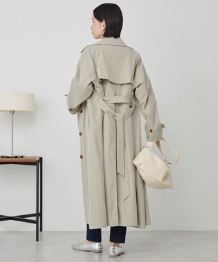 AMERICAN HOLIC 【先行予約】【花粉防止】ロングトレンチコート Ligh Khaki