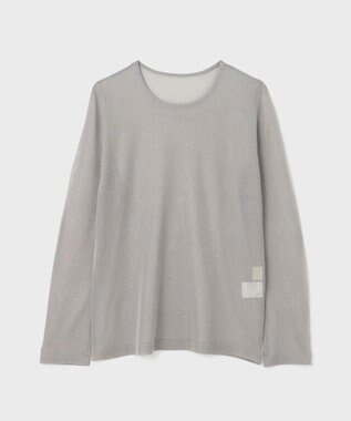 GRACE CONTINENTAL シアークルーニットトップ グレー