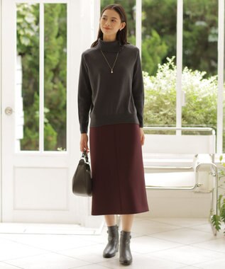 J.PRESS LADIES L 【WEB限定カラーあり・洗える】ダンボール ナロー スカート 【WEB限定】ボルドー系