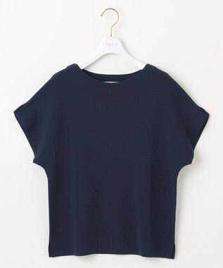 ANY SIS S 【接触冷感・UVカット・洗える】ビューティクール フレンチ ニットＴ ネイビー