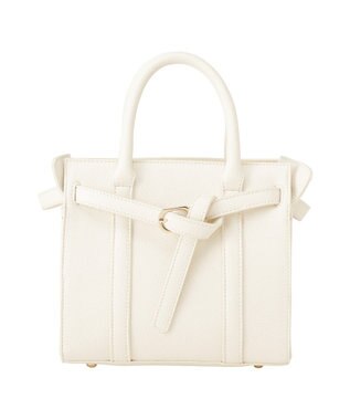 YECCA VECCA 2wayベルトデザインハンドバッグ Ivory