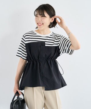 Green Parks ビスチェドッキングドロスト５分袖プルオーバー Khaki