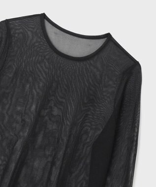 GRACE CONTINENTAL シアークルーニットトップ ブラック