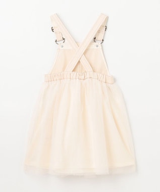 ANY KIDS チュール付き ジャンパースカート エクリュ