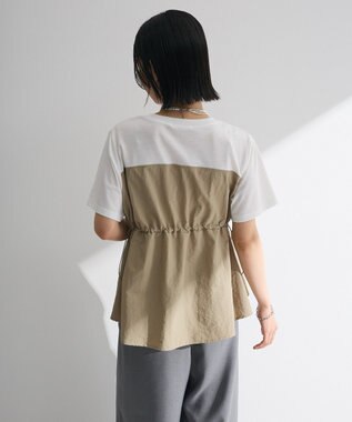 Green Parks ビスチェドッキングドロスト５分袖プルオーバー Khaki