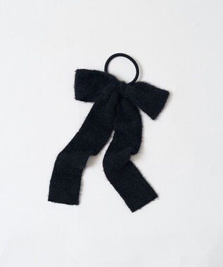 WEGO Lシャギーニットリボンゴム ブラック