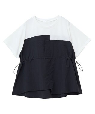 Green Parks ビスチェドッキングドロスト５分袖プルオーバー Khaki