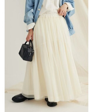 CRAFT STANDARD BOUTIQUE リバーシブルチュールスカート Ivory
