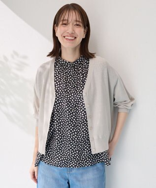 ANY L 【接触冷感/UVカット/抗菌防臭/手洗い可/アンチピリング】ファンクションカーディガン ライトグレー