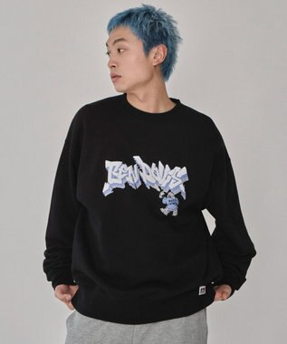 WEGO 【ユニセックス着用ITEM/MLサイズ展開】別注BENDAVISバブルロゴプルオーバー ブラック